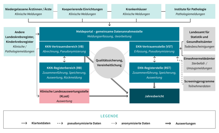 Meldeverfahren der Landeskrebsregister in Niedersachsen